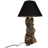 Clayre & Eef 5LMC0033 Stolní lampa Zajíček s korunkou Černá/hnědá 37x61 cm