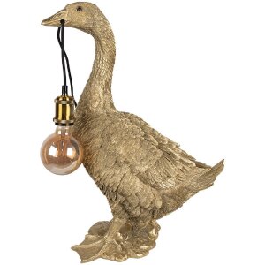 Clayre & Eef 5LMP671 Stolní lampa husí zlatá barva 42x23x60 cm E27/max 60W