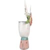 Clayre & Eef 5Y1214 Květináč Rabbit Pink Turquoise 29x19x62 cm