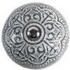 Clayre & Eef 65303 Klika na dveře Vintage Silver Ø 4x3/6 cm Sada 4 kusů