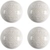 Clayre & Eef 65304 Dveřní klika keramická bílá zlatý vzor Ø4x3 cm