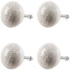 Clayre & Eef 65304 Dveřní klika keramická bílá zlatý vzor Ø4x3 cm