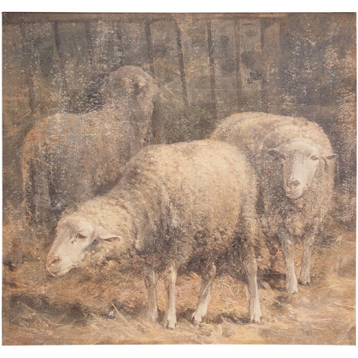 Clayre & Eef 65308 Obraz 50x3x50 cm nástěnná dekorace ve vintage stylu