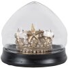 Clayre & Eef 65467 Skleněný zvonek s dekorem korunky Ø 13x12 cm