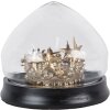 Clayre & Eef 65467 Skleněný zvonek s dekorem korunky Ø 13x12 cm