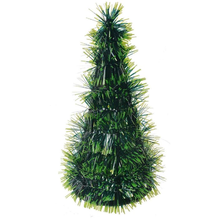 Clayre & Eef 65542S Dekorace na vánoční stromek Ø 12x25 cm zelená
