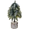 Clayre & Eef 65573 Umělý vánoční stromek se sněhovým efektem 11x11x25 cm