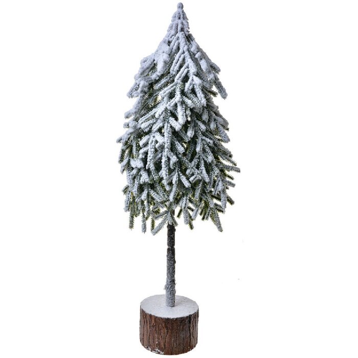 Clayre & Eef 65580 Umělý vánoční stromek 20x15x53 cm se sněhovým efektem