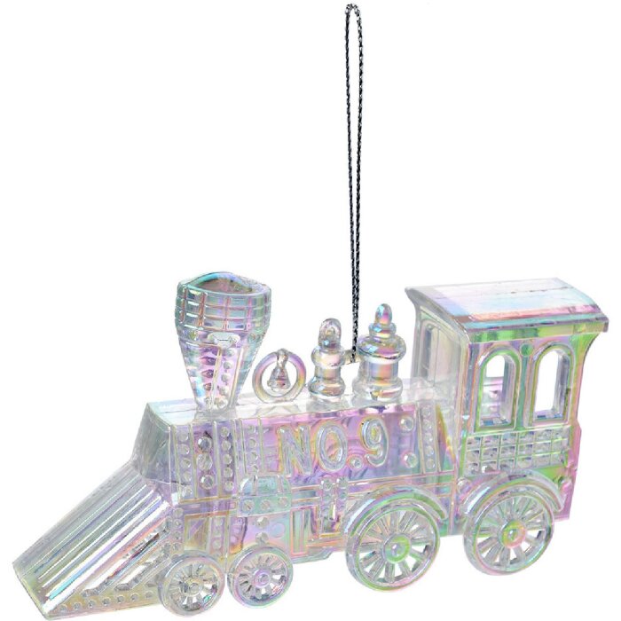 Clayre & Eef 65601 Dekorativní přívěsek duhová lokomotiva 12x2x7 cm
