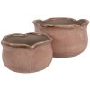 Clayre & Eef 6CE1716P Dekorace Květináč růžový Ø 20x11 cm