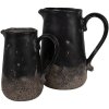 Clayre & Eef 6CE1718M Dekorativní džbán černý 16x12x18 cm