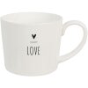 Clayre & Eef 6CEMU0147 Hrnek LOVE bílý 275 ml