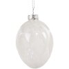 Clayre & Eef 6GL4470 Závěsná dekorace na vajíčka průhledná Ø 6x9 cm