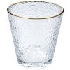 Clayre & Eef 6GL4877 Sklenice na pití se zlatým okrajem 300 ml Ø 9x9 cm