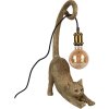 Clayre & Eef 6LMP788 Stolní lampa Cat Gold 31x17x49 cm E27/max 1x60W