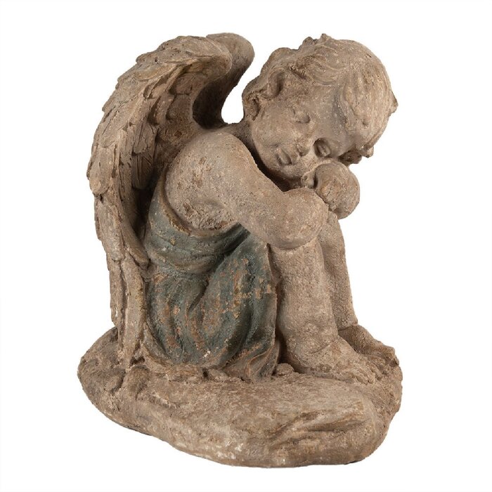 Clayre & Eef 6MG0103 Dekorace anděl antický vzhled 37x27x36 cm
