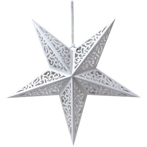 Clayre & Eef 6PA0510L Dekorace Star White 60x18x60 cm