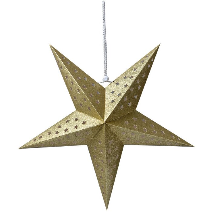 Clayre & Eef 6PA0512M Dekorace Star Gold 45x15x45 cm