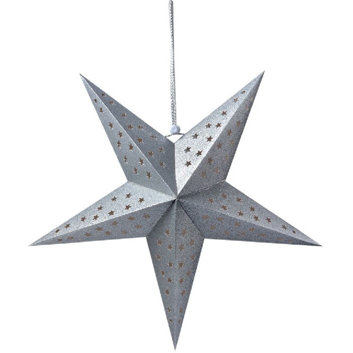Clayre & Eef 6PA0512MZI Dekorace Star Silver 45x15x45 cm