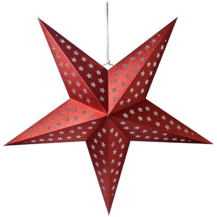 Clayre & Eef 6PA0512XLR Dekorace Star Red 90x20x90 cm