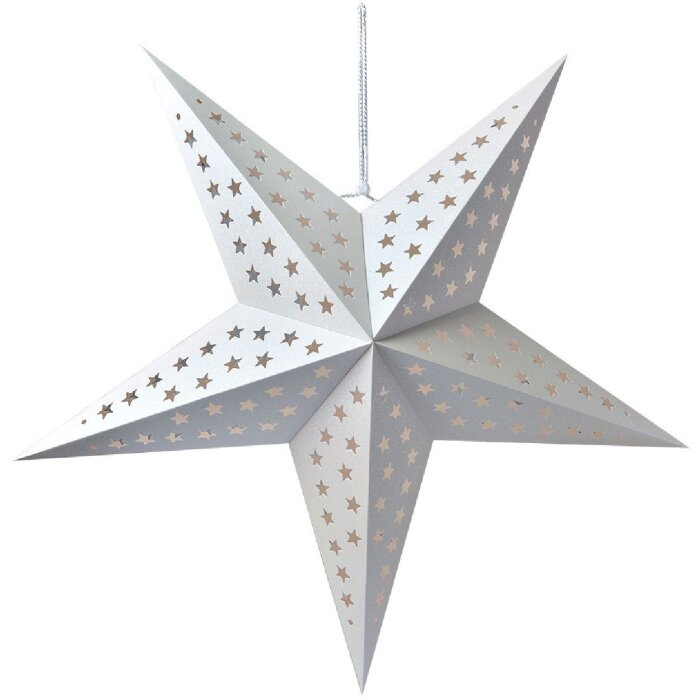 Clayre & Eef 6PA0512XLW Dekorace Star White 90x20x90 cm