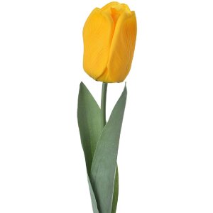 Clayre & Eef 6PL0235 Umělý květ Tulipán žlutý 6x6x50 cm
