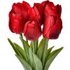 Clayre & Eef 6PL0276 Umělé květiny Tulipány 10x10x32 cm Červený