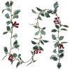 Clayre & Eef 6PL0279 Umělý květinový věnec 170 cm zelený červený