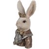 Clayre & Eef 6PR4138 Dekorace králík s korunkou 23x18x40 cm