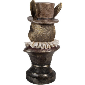 Clayre & Eef 6PR4140 Dekorace králík 19x16x35 cm antický bronz