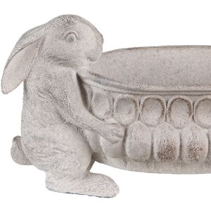 Clayre & Eef 6PR5054 Dekorace květináč králík 43x19x19 cm vzhled kamene