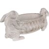 Clayre & Eef 6PR5054 Dekorace květináč králík 43x19x19 cm vzhled kamene