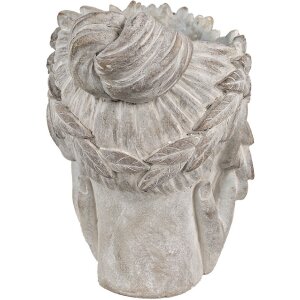 Clayre & Eef 6TE0500 Květináč Flower Woman Grey 27x22x31 cm