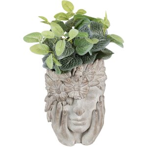 Clayre & Eef 6TE0500 Květináč Flower Woman Grey 27x22x31 cm