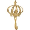 Clayre & Eef 6Y5547 Nástěnný háček Crown Gold 10x3x17 cm