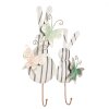 Clayre & Eef 6Y5600 Nástěnný háček Rabbit White Grey 35x6x47 cm