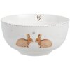 Clayre & Eef BSLCBO Miska na polévku Bílá hnědá Ø 14x7 cm 500 ml