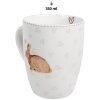 Clayre & Eef BSLCMU Hrnek bílý hnědý 12x8x10 cm 350 ml porcelánový