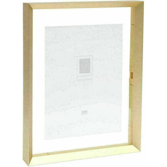 Deknudt S028A1 Skleněný rám Gold Aluminium Strip Floating Photo Effect 20x30cm 30x40cm