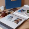 HNFD Fotoalbum Lona šedé plátno 1000 fotografií 34,5x33 cm 168 bílých stran