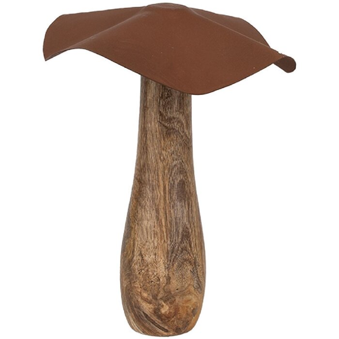 Clayre & Eef 6H2387XL Dekorace hnědá houba Ø 20x25 cm