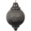 Clayre & Eef 6GL4533L Baňka na vánoční stromek černá šedá Ø 20x32 cm barokní styl