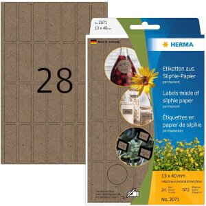 HERMA 2071 Víceúčelové etikety 12x40mm Silphie papír s permanentním lepidlem