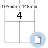 HERMA 8404 Archové etikety A4 bílý papír 105x148 mm 500 listů 2000 etiket