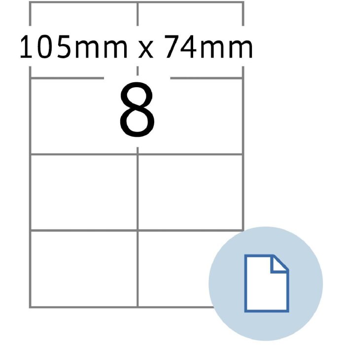 HERMA 8408 Archové etikety A4 bílý papír 105x74 mm 500 listů 4000 etiket