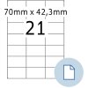 HERMA 8421 Archové etikety A4 bílý papír 70x42,3 mm 500 listů/10500 etiket