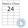HERMA 8424 Archové etikety A4 bílý papír 70x37 mm 500 listů 12000 etiket