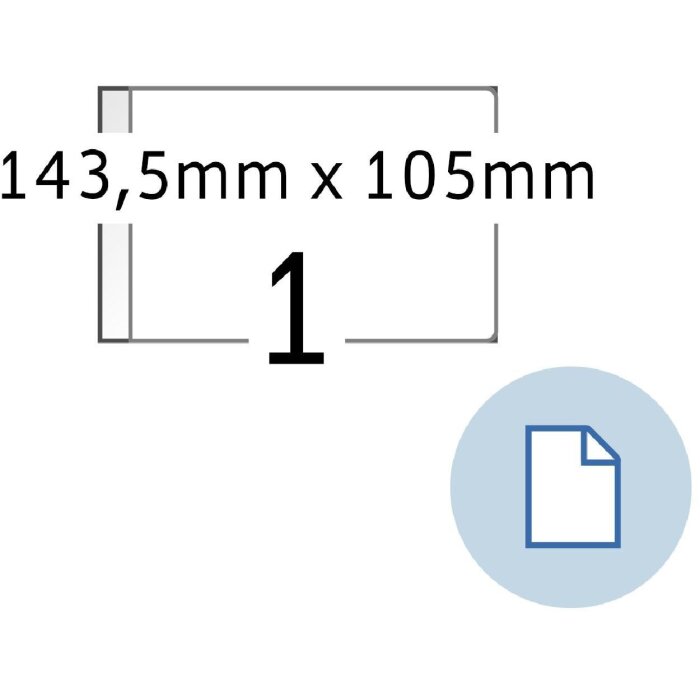 HERMA 8492 Archové etikety A6 bílý papír 143,5x105 mm 2000 listů/etiket