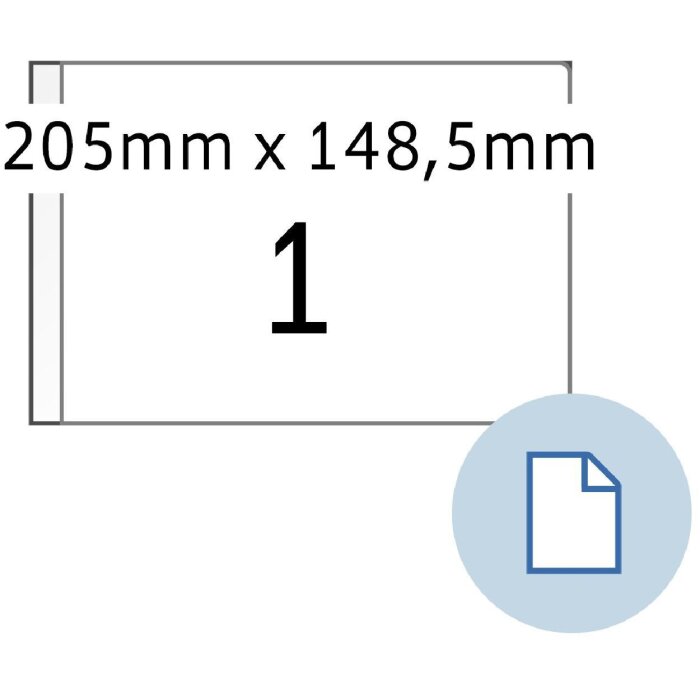 HERMA 8493 Archové etikety A5 bílý papír 205x148,5 mm 1000 listů 1000 etiket