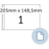 HERMA 8493 Archové etikety A5 bílý papír 205x148,5 mm 1000 listů 1000 etiket